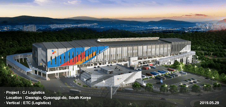 Esta es una fotografía de CJ Logistics, relacionada con la entrada "El Mayor HUB de Logística en Corea elige Hanwha"
